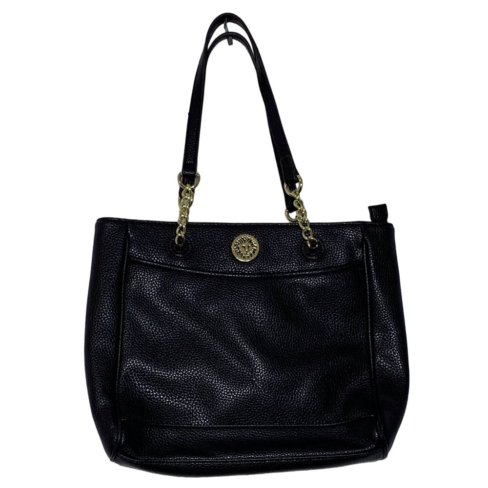 EUC Anne Klein Faux Leather Textured Black‎ Handbag